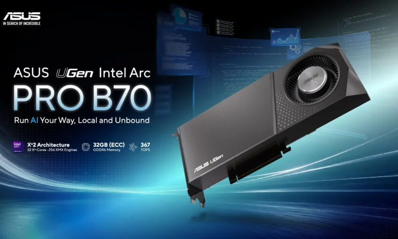 قوة-الذكاء-الاصطناعي-المحلي:-asus-تكشف-عن-بطاقات-ugen-intel-arc-pro-b70-بذاكرة-32-جيجابايت-–-العاب-–-يلا-لايف