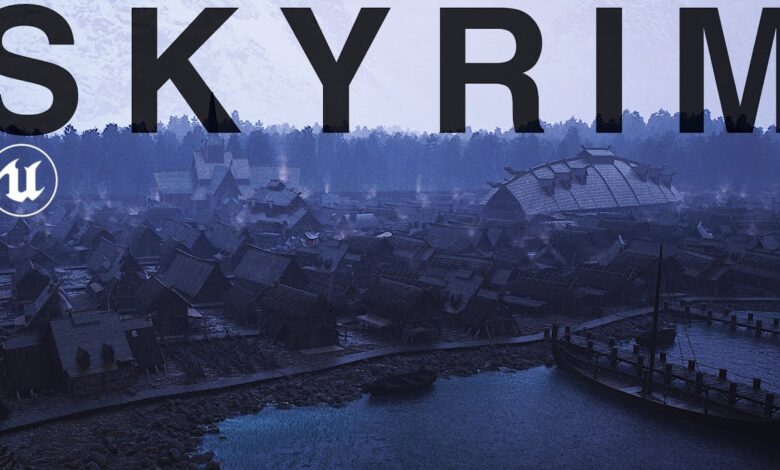 شاهد-روعة-مدينة-morthal-في-skyrim-وكأنها-حقيقية-مع-unreal-engine-5.4-–-العاب-–-يلا-لايف-–-يلا-لايف