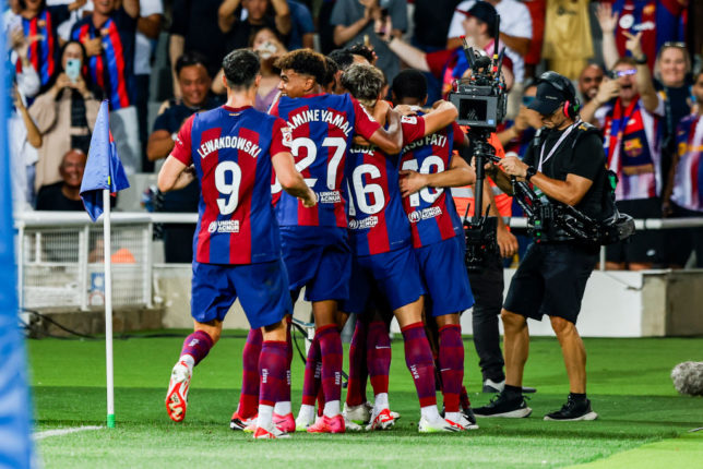 مباشر-مباراة-برشلونة-ضد-ريال-سوسيداد.-أويارزابال-يصعق-البرسا-بالأول-|-فيديو-–-الدوري-الاسباني-–-عالم-الرياضة